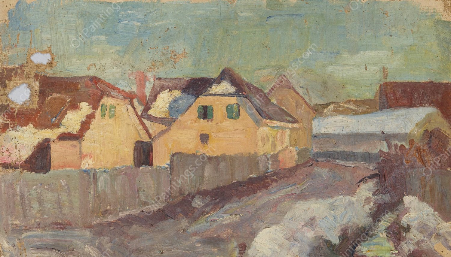 Dorf by Anny Dollschein - Hand-Painted Oil Painting Reproduction