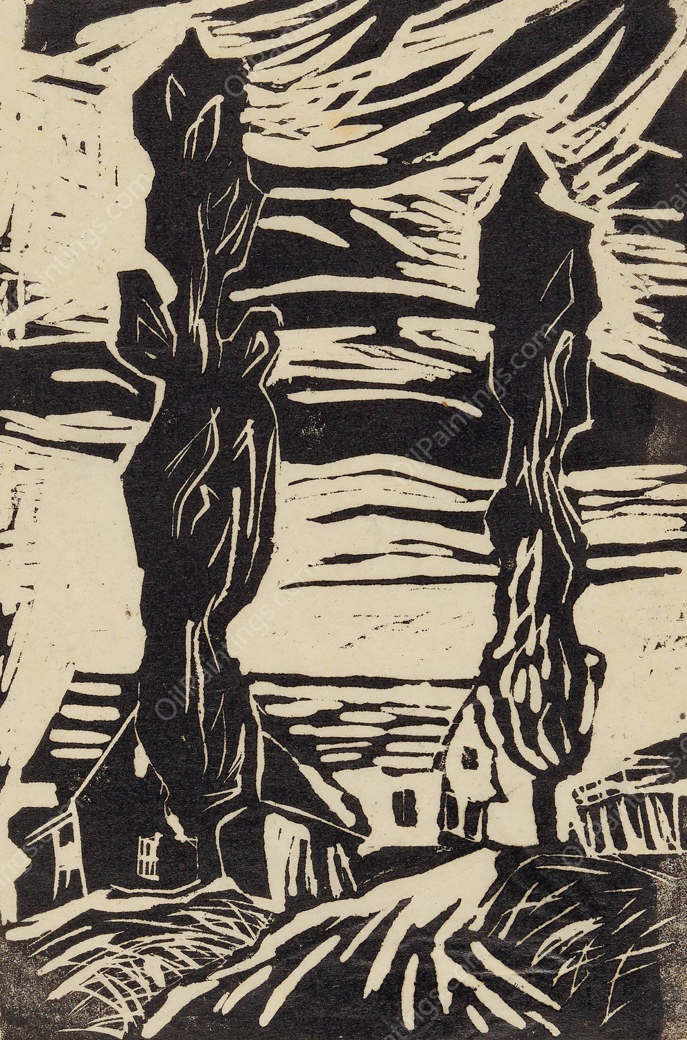 Dorf by Anny Dollschein - Hand-Painted Oil Painting Reproduction