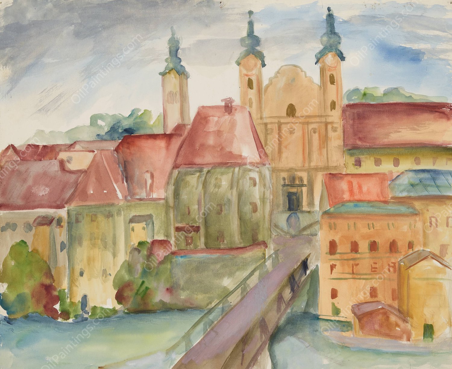 Steyr  by Anny Dollschein - Hand-Painted Oil Painting Reproduction