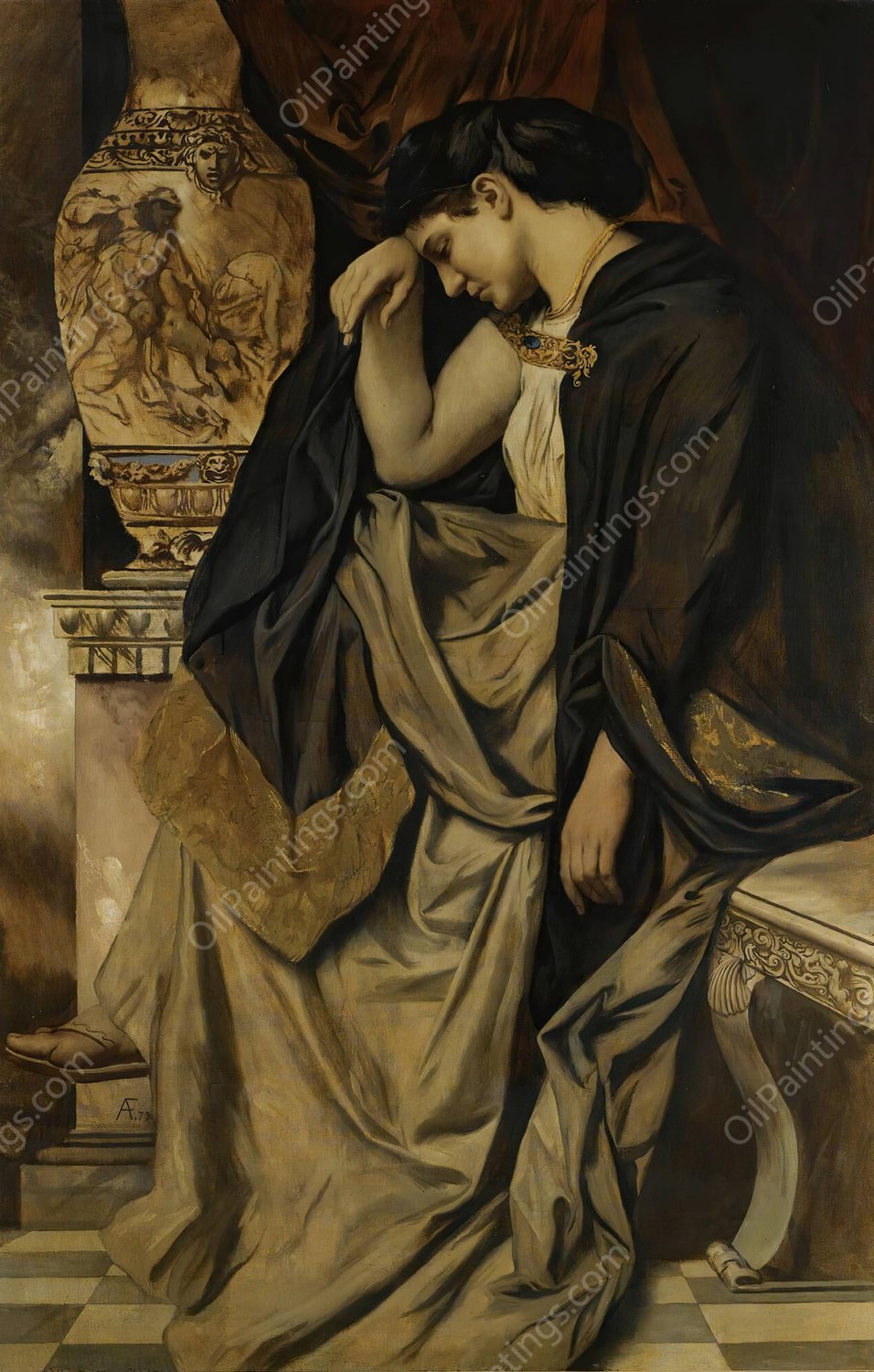 Medea  by Anselm Feuerbach - Hand-Painted Oil Painting Reproduction