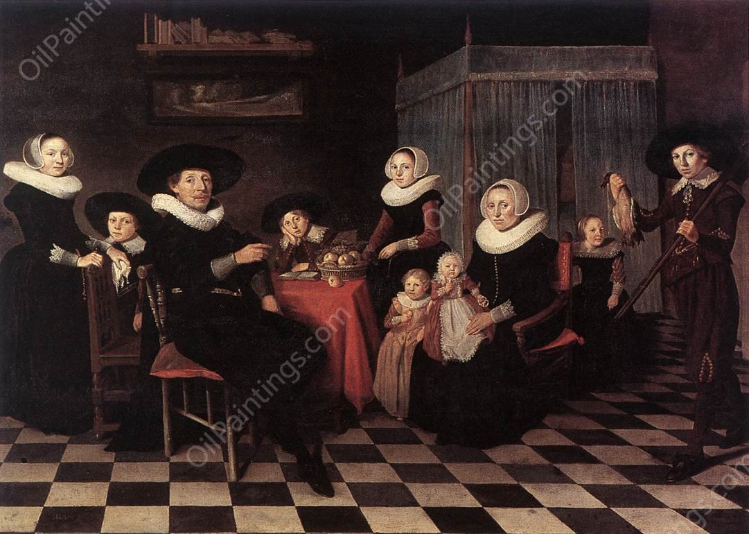 Family Portrait by Anthonie Palamedesz - Hand-Painted Oil Painting Reproduction