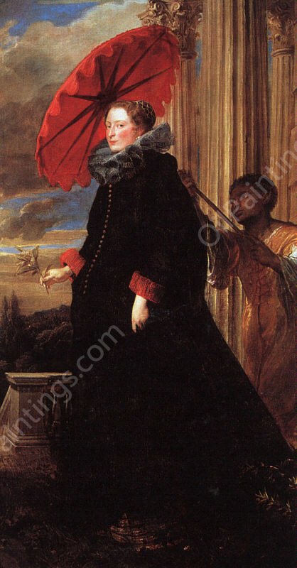 Marchesa Elena Grimaldi by Anthony Van Dyck - Hand-Painted Oil Painting Reproduction
