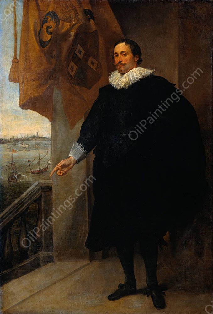 Nicolaes van der Borght, Merchant of Antwerp by Anthony Van Dyck - Hand-Painted Oil Painting Reproduction