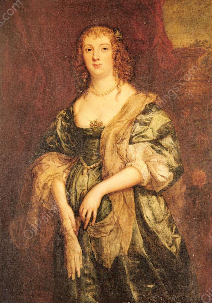 Portrait of Anne Carr, Countess of Bedford by Anthony Van Dyck - Hand-Painted Oil Painting Reproduction
