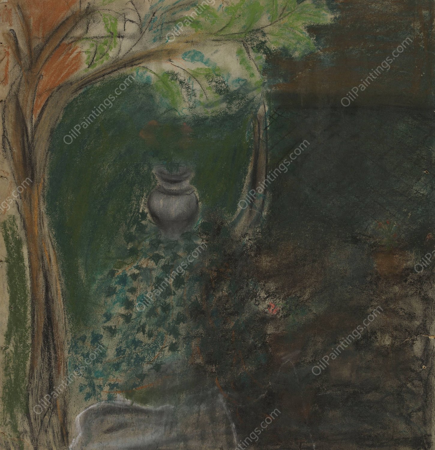 Jardin  by Antoine Bourdelle - Hand-Painted Oil Painting Reproduction