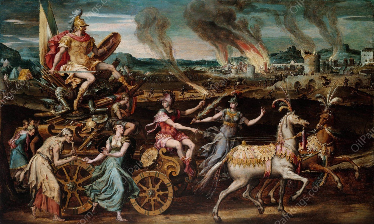 The Triumph Of mars  by Antoine Caron - Hand-Painted Oil Painting Reproduction