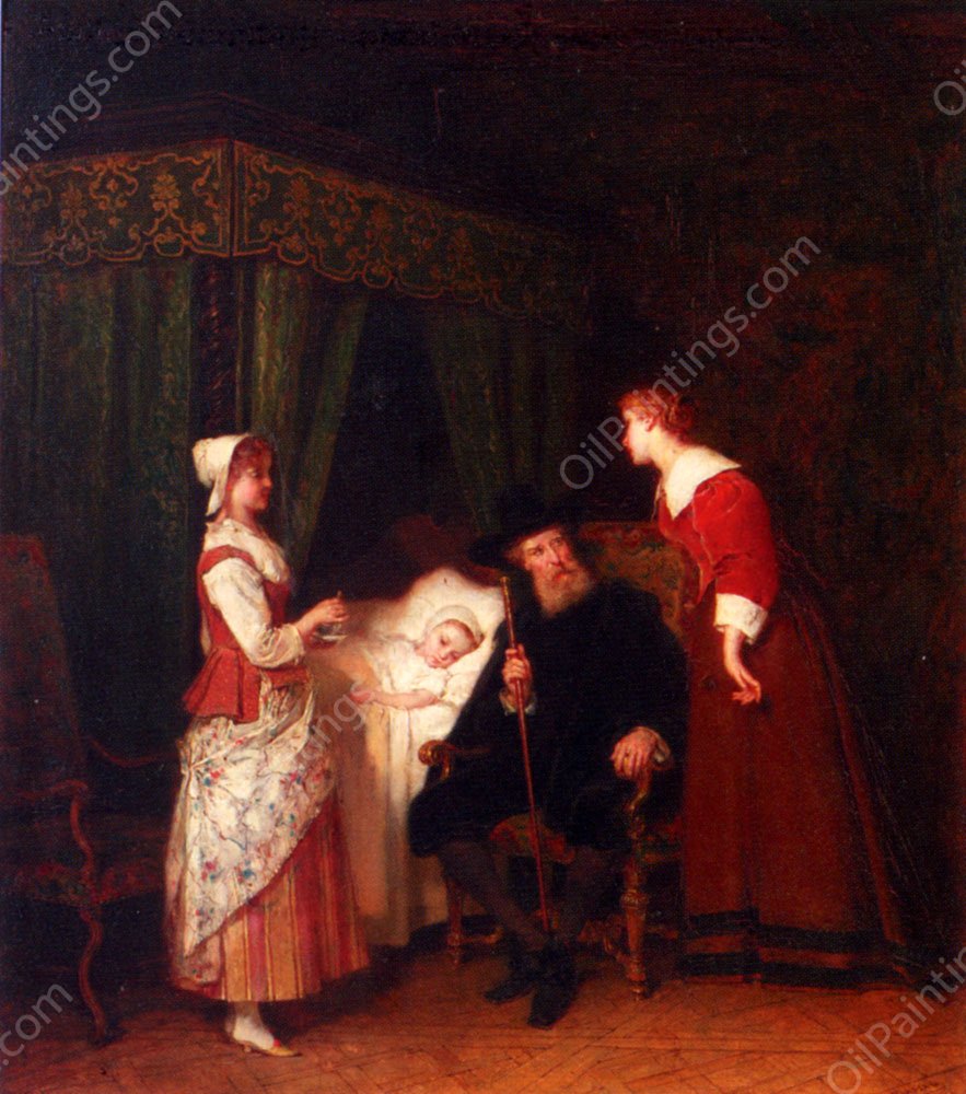 En Recuperance by Antoine Emile Plassan - Hand-Painted Oil Painting Reproduction