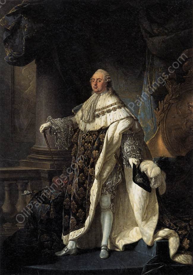 Portrait of Louis XVI by Antoine-Francois Callet - Hand-Painted Oil Painting Reproduction
