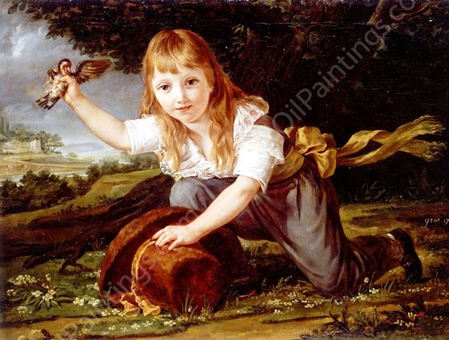 Portrait of Paulin des Hours by Antoine-Jean Gros - Hand-Painted Oil Painting Reproduction