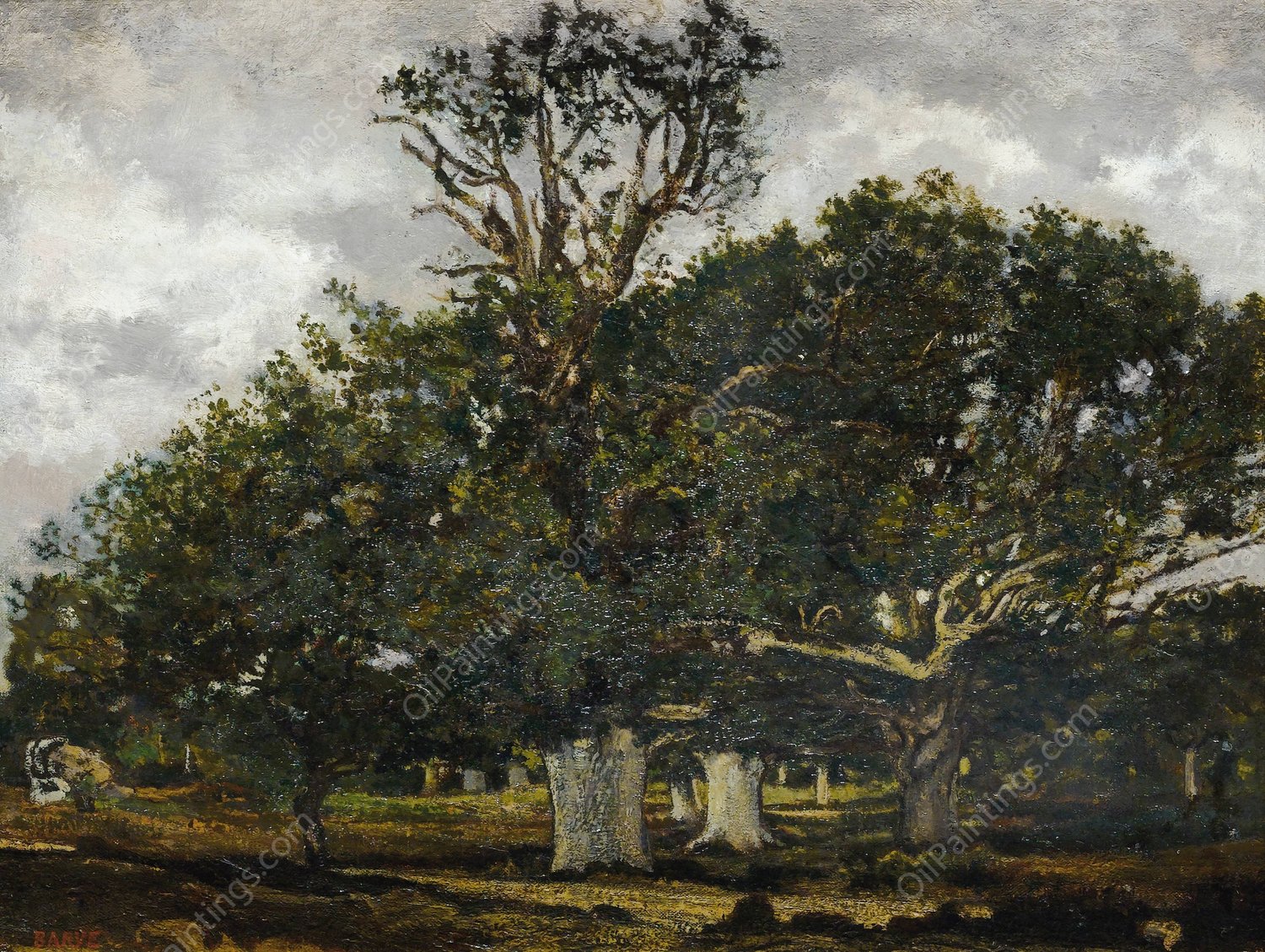 Jean De Paris In Fontainebleau Forest by Antoine-Louis Barye - Hand-Painted Oil Painting Reproduction