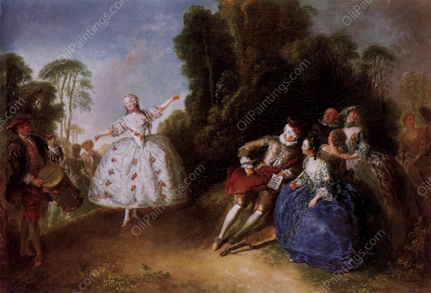 Marianne Cochois by Antoine Pesne - Hand-Painted Oil Painting Reproduction
