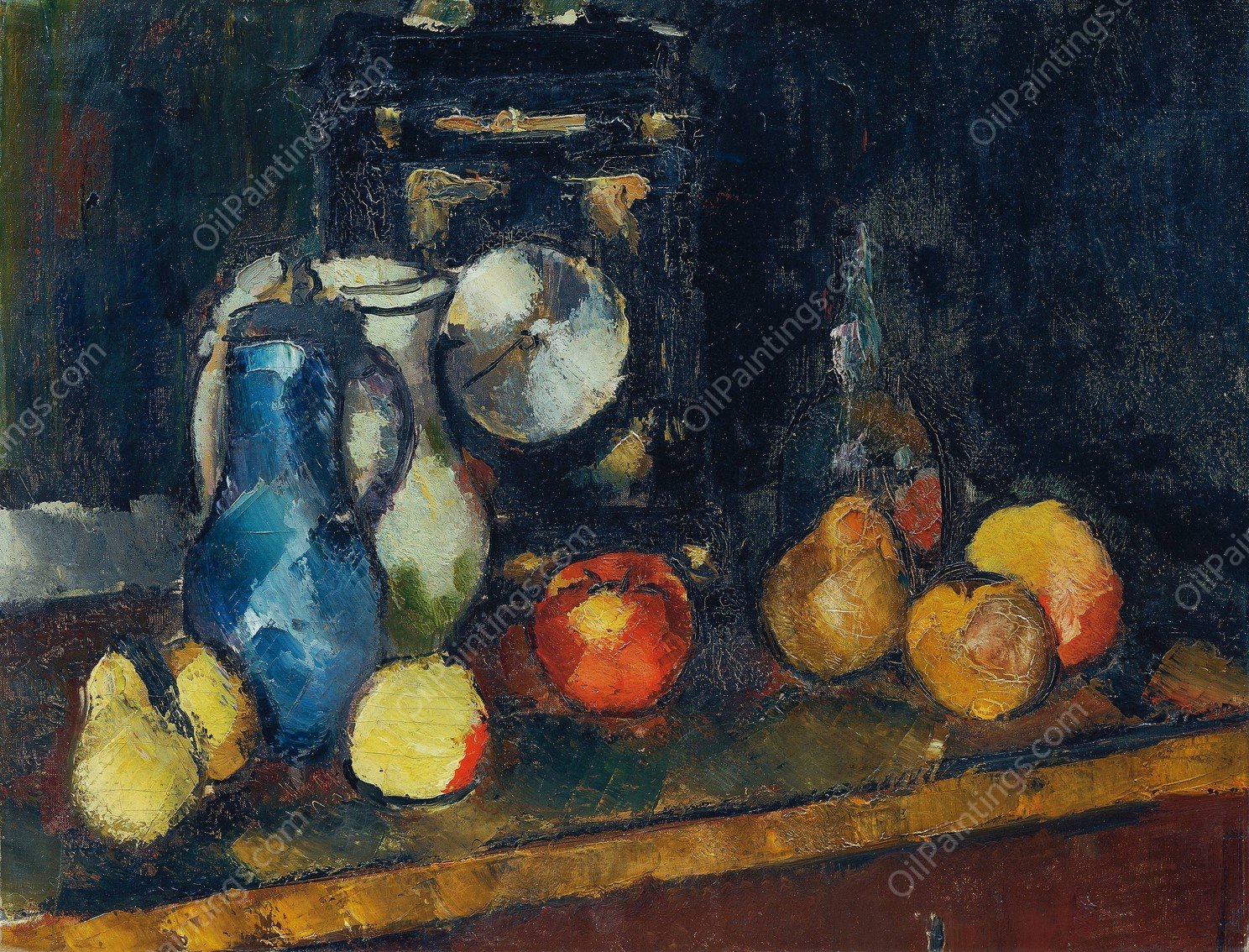 Stillleben Mit Uhr  by Anton Faistauer - Hand-Painted Oil Painting Reproduction