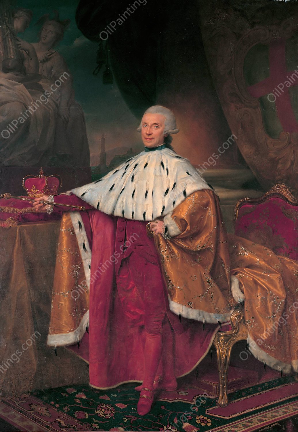 Michelangelo Cambiaso, Doge of Genoa  by Anton Von Maron - Hand-Painted Oil Painting Reproduction