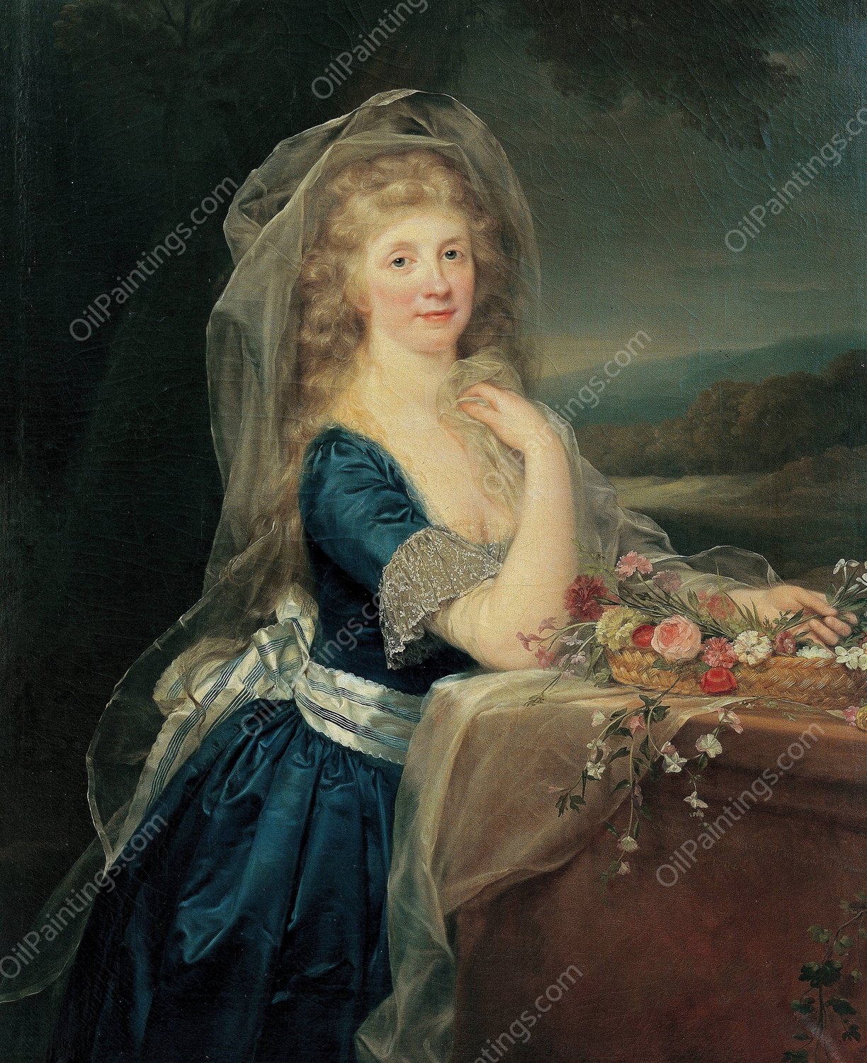 Portrait Of Anna Pieri Brignole Sale  by Anton Von Maron - Hand-Painted Oil Painting Reproduction