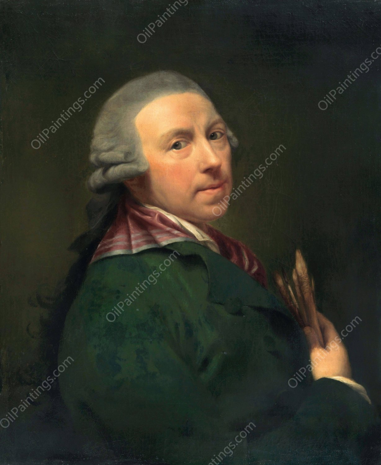 Self-portrait by Anton Von Maron - Hand-Painted Oil Painting Reproduction