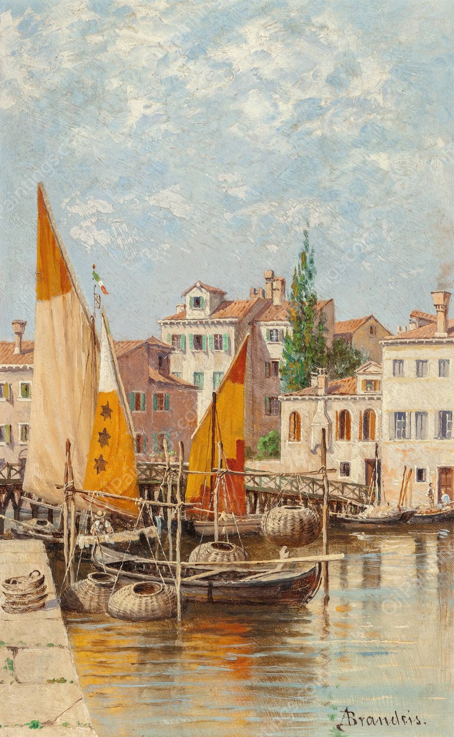 A View of Venice by Antonietta Brandeis - Hand-Painted Oil Painting Reproduction