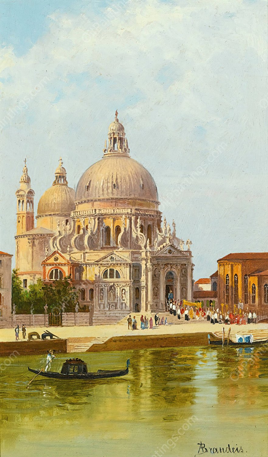 San Marco Della Salute, Venice by Antonietta Brandeis - Hand-Painted Oil Painting Reproduction