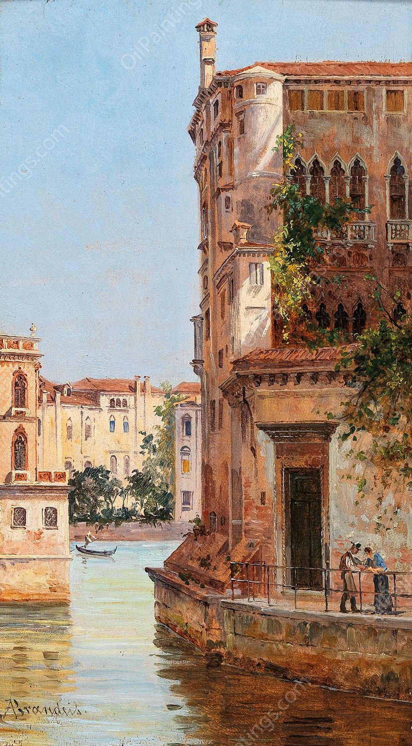 Venice, Palazzo Contarini by Antonietta Brandeis - Hand-Painted Oil Painting Reproduction