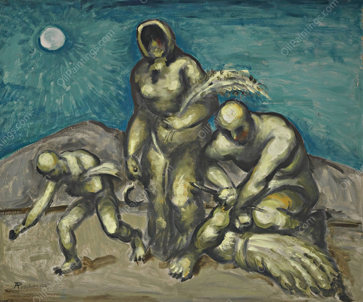 Harvest  by Antonin Prochazka - Hand-Painted Oil Painting Reproduction