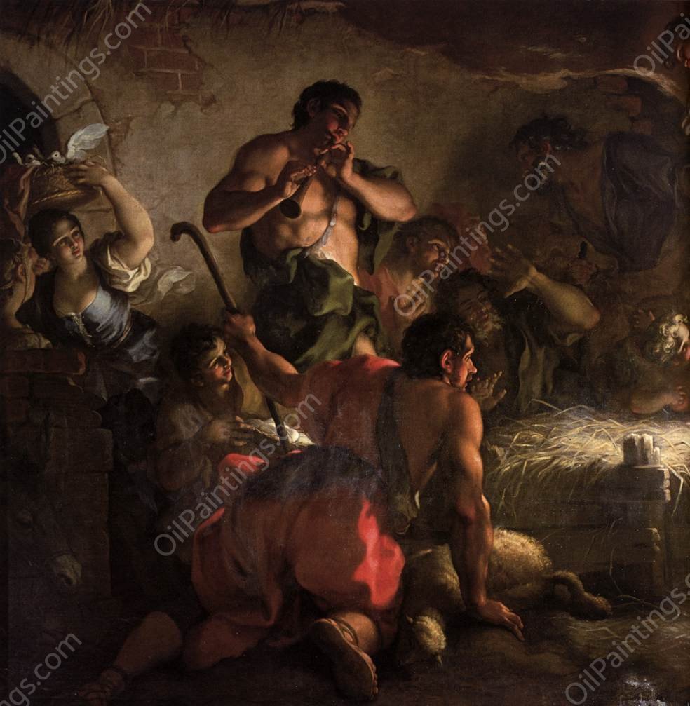 Adoration of the Shepherds Detail by Antonio Balestra - Hand-Painted Oil Painting Reproduction