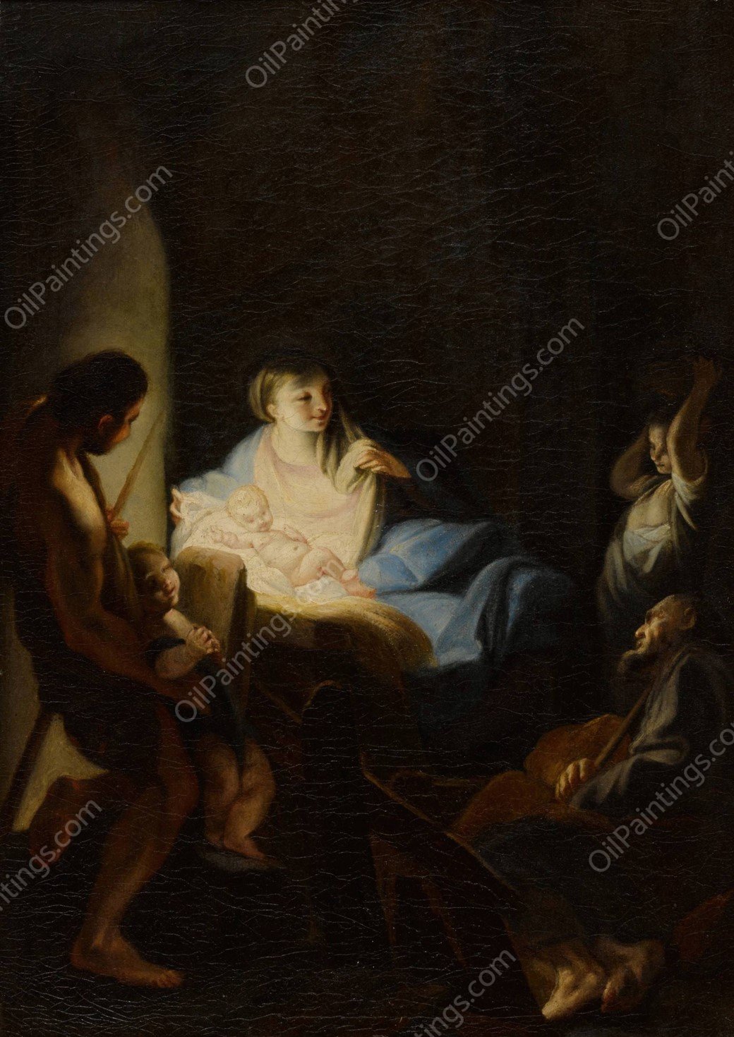 Adoration of the Shepherds by Antonio Balestra - Hand-Painted Oil Painting Reproduction