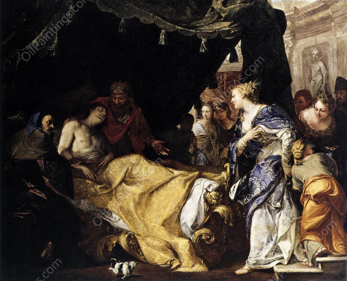 Antiochus and Stratonice by Antonio Bellucci - Hand-Painted Oil Painting Reproduction