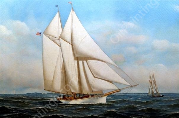 Water Witch by Antonio Jacobsen - Hand-Painted Oil Painting Reproduction