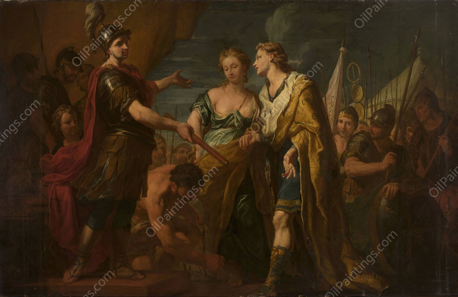 Magnanimity of Scipio  by Antonio Molinari - Hand-Painted Oil Painting Reproduction
