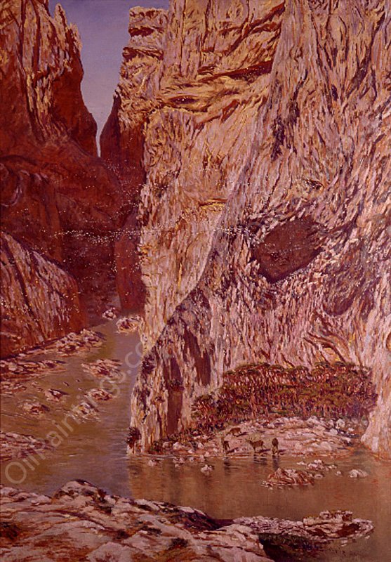 Desfiladero by Antonio Munoz Degrain - Hand-Painted Oil Painting Reproduction