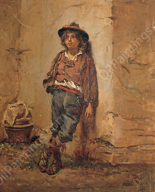 Rinconete y Cortadillo by Antonio Munoz Degrain - Hand-Painted Oil Painting Reproduction