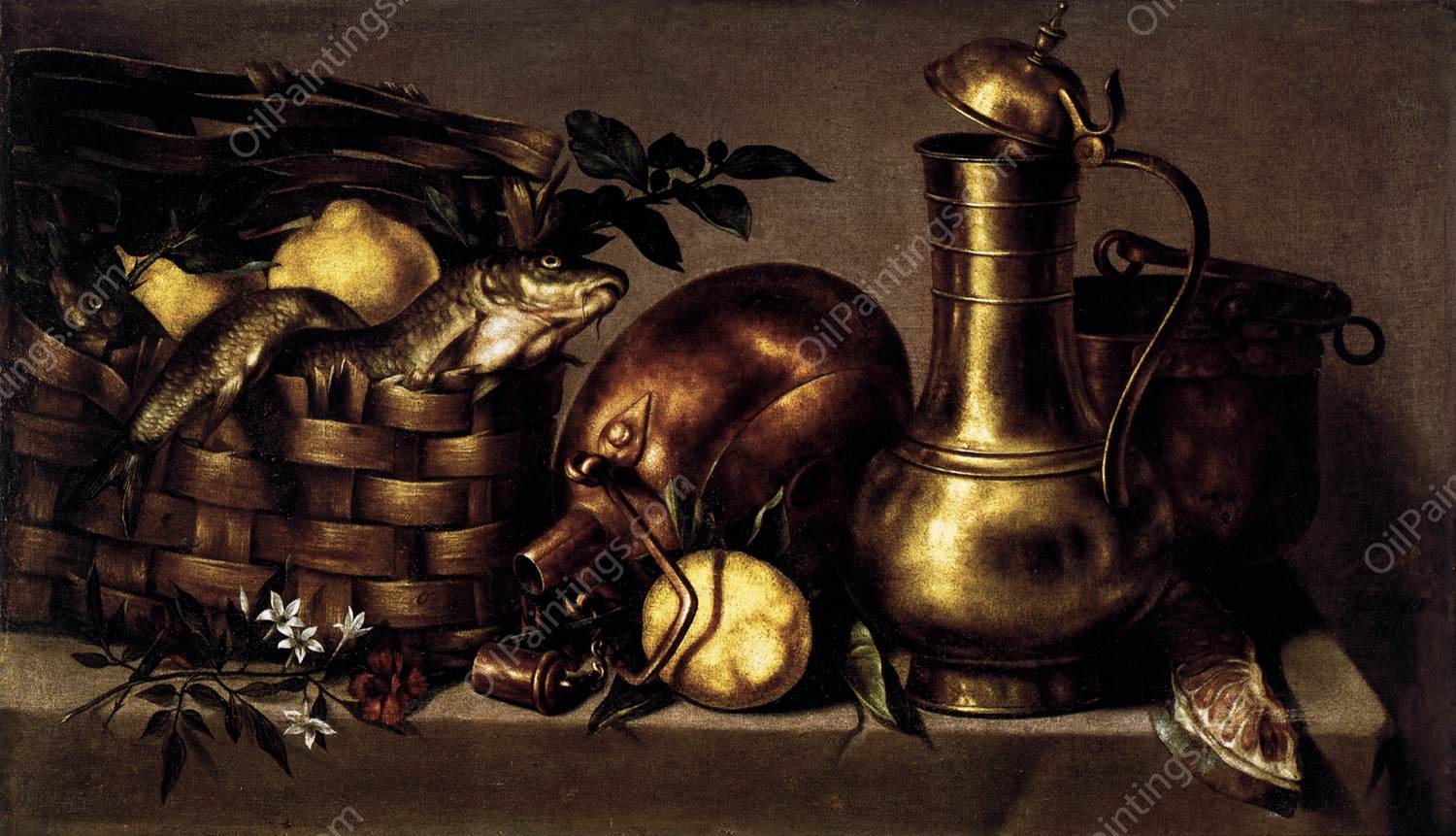Still-Life in the Kitchen by Antonio Ponce - Hand-Painted Oil Painting Reproduction