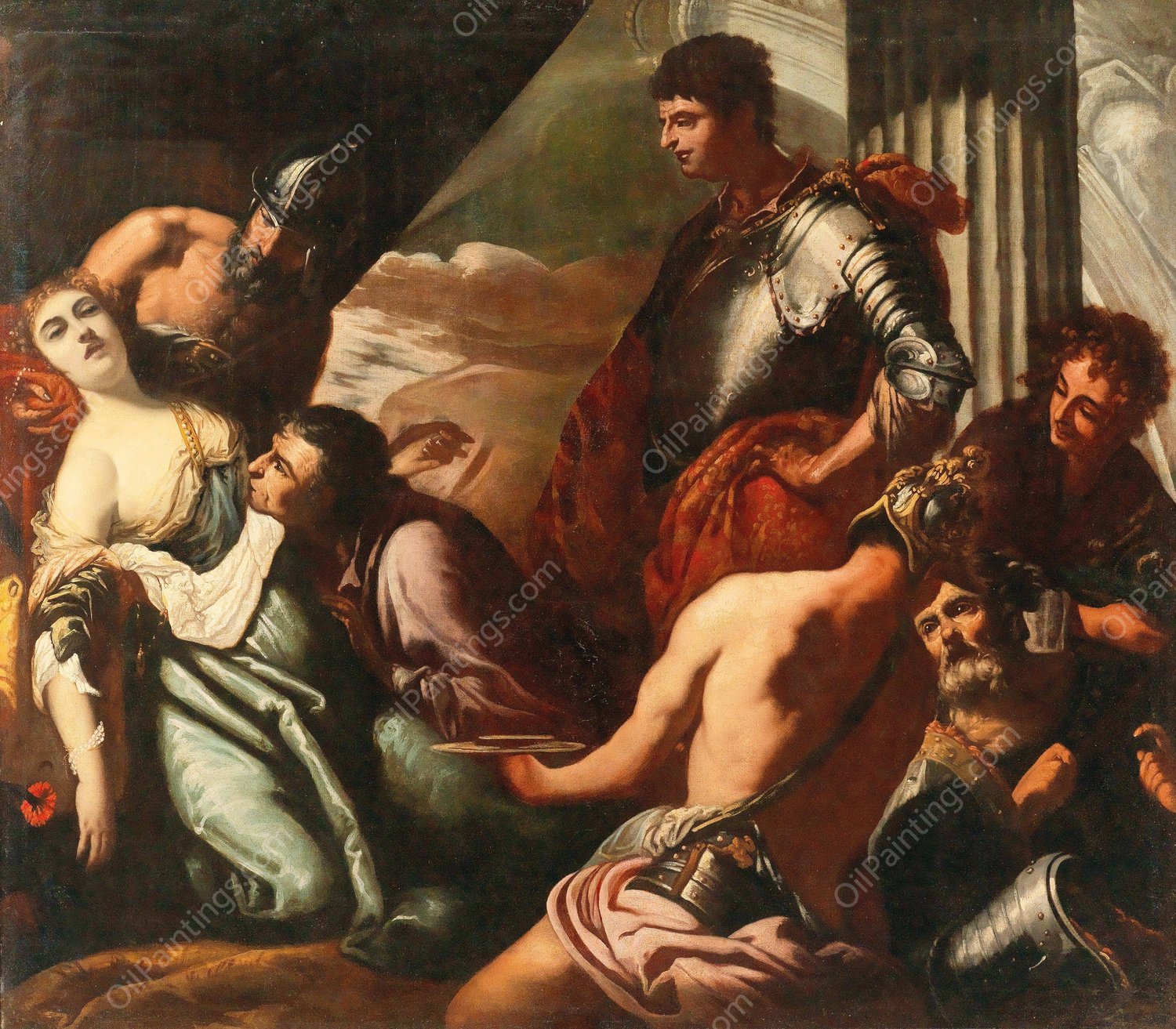 The Death of Agrippina by Antonio Zanchi - Hand-Painted Oil Painting Reproduction