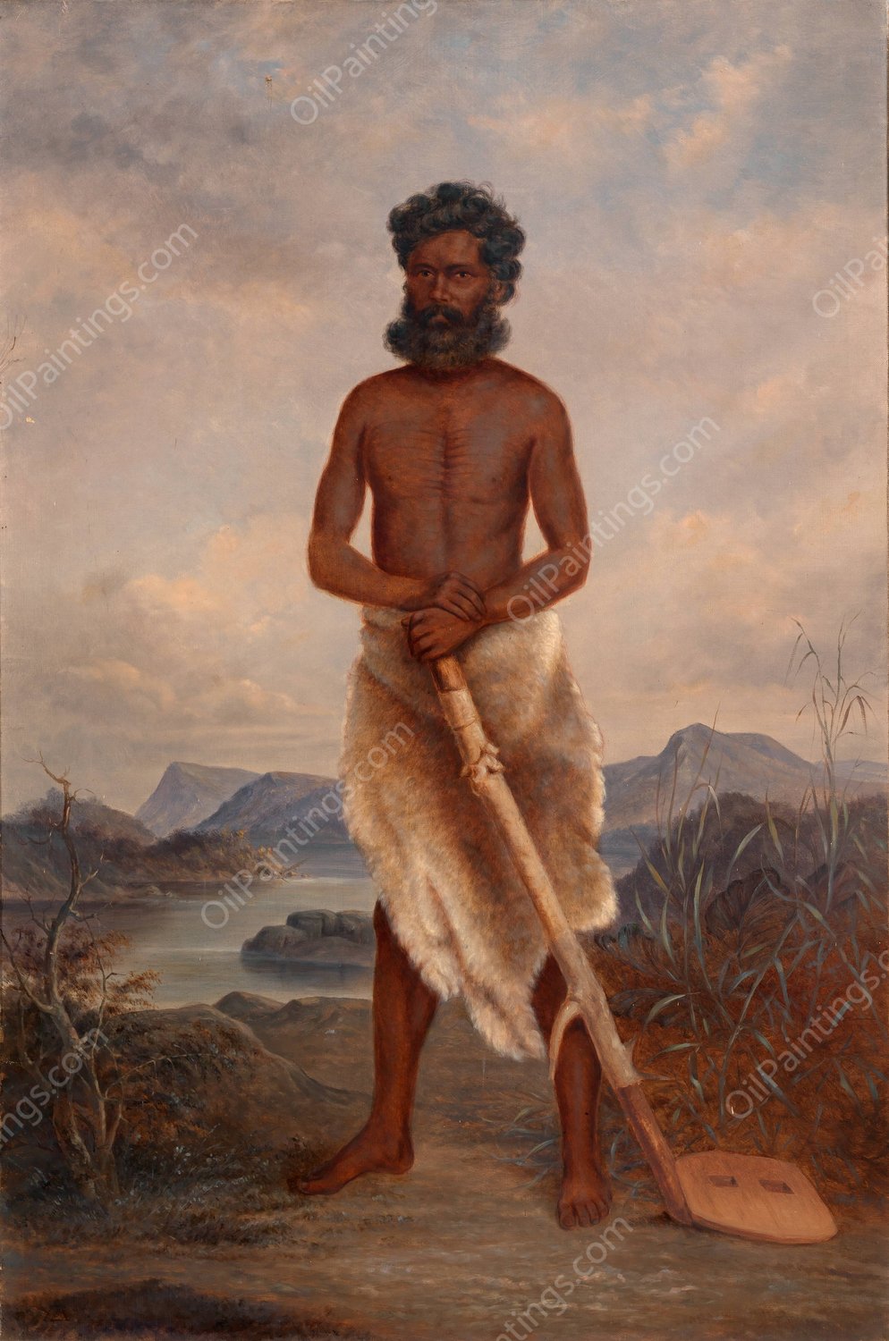 Australian Man  by Antonio Zeno Shindler - Hand-Painted Oil Painting Reproduction