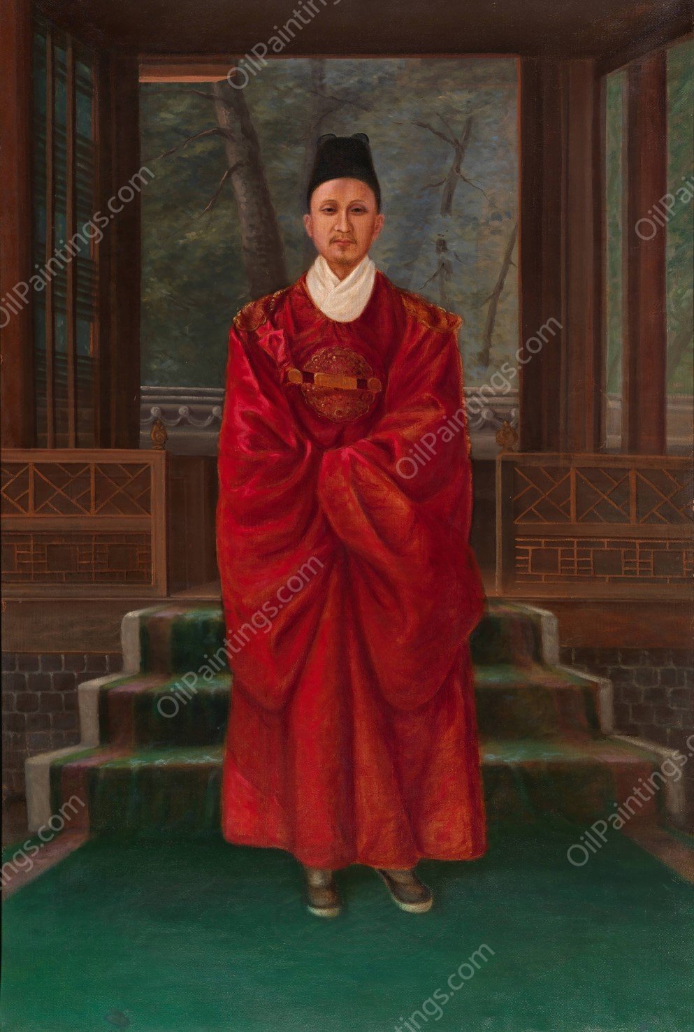 King of Korea  by Antonio Zeno Shindler - Hand-Painted Oil Painting Reproduction