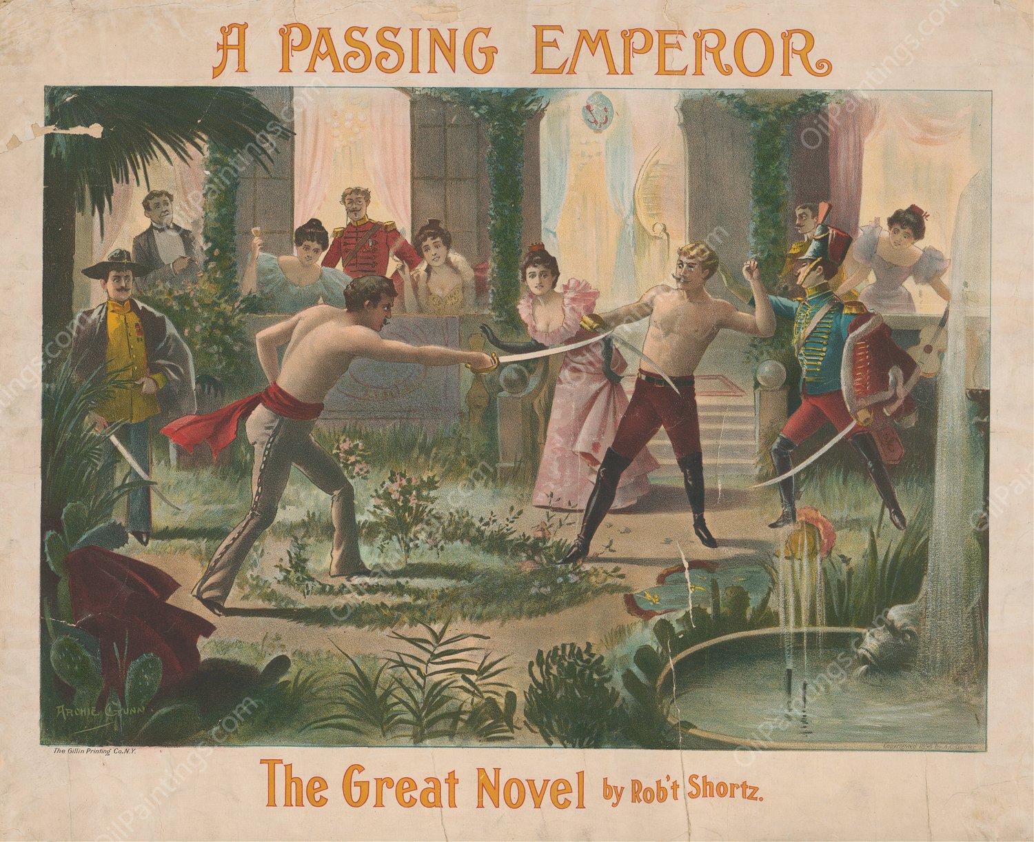 A Passing Emperor  by Archie Gunn - Hand-Painted Oil Painting Reproduction