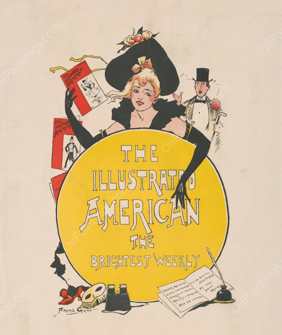 The Illustrated American  by Archie Gunn - Hand-Painted Oil Painting Reproduction