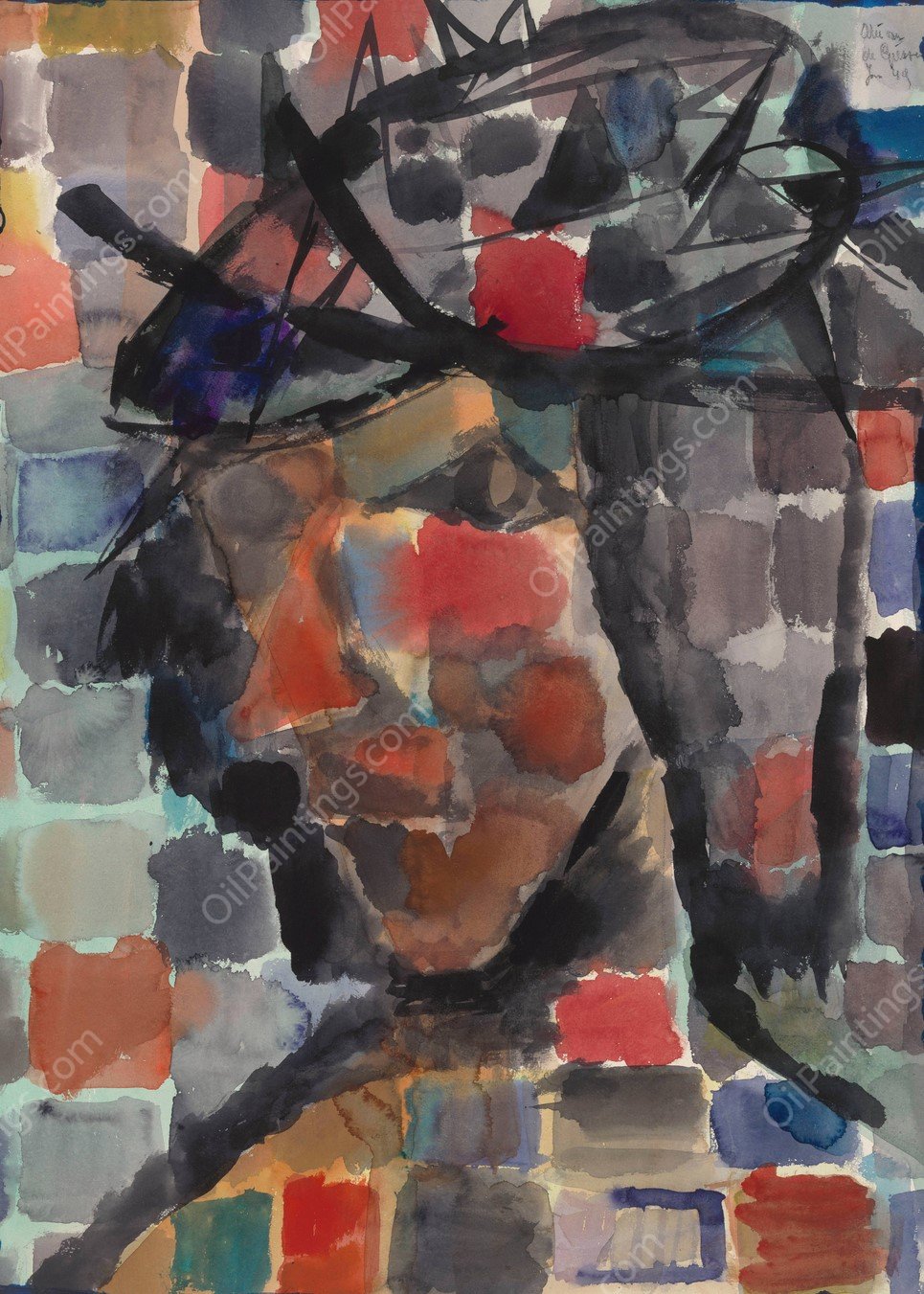 Christ  by Arie Van De Giessen - Hand-Painted Oil Painting Reproduction