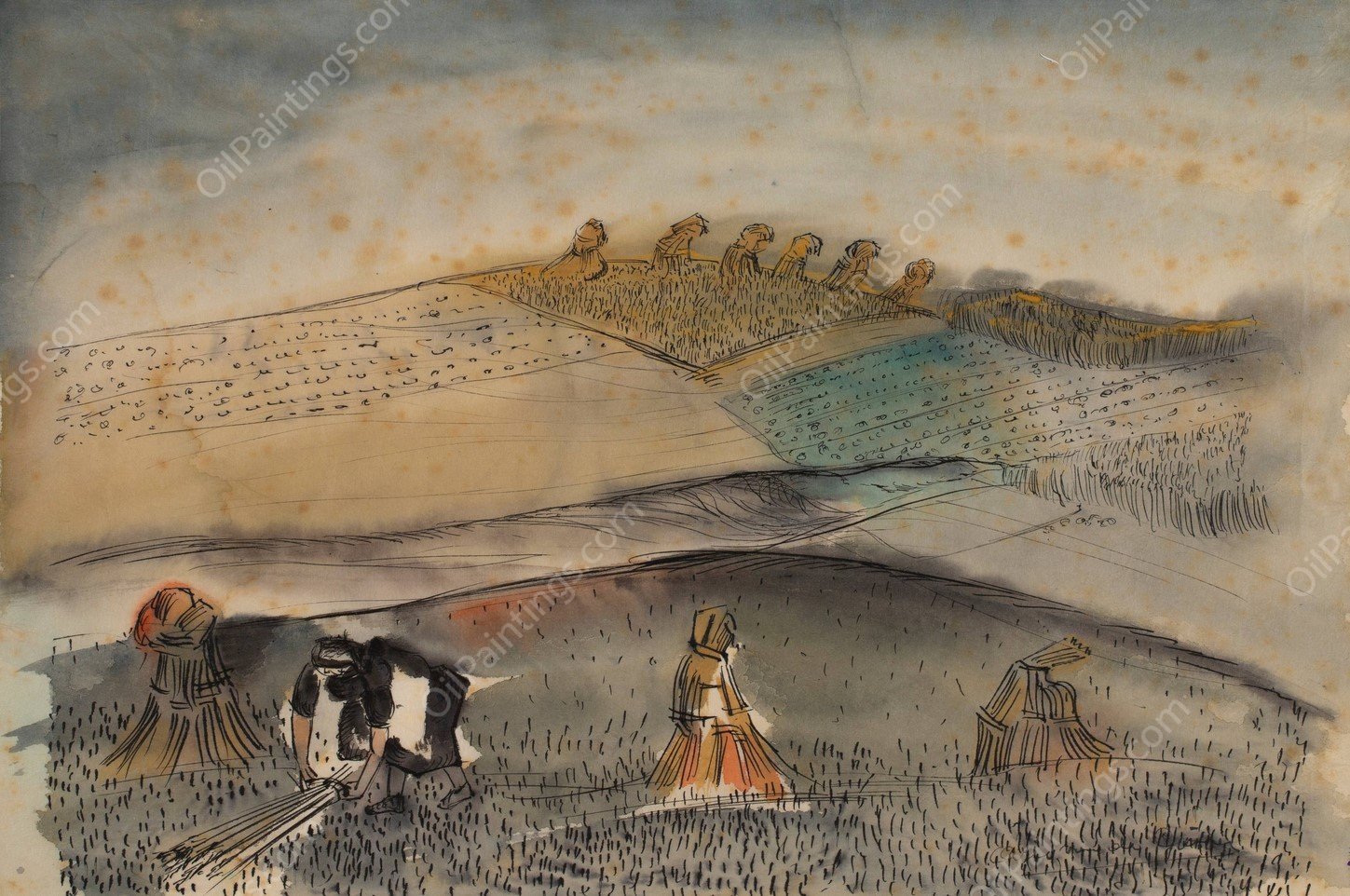 Schovenbinder by Arie Van De Giessen - Hand-Painted Oil Painting Reproduction