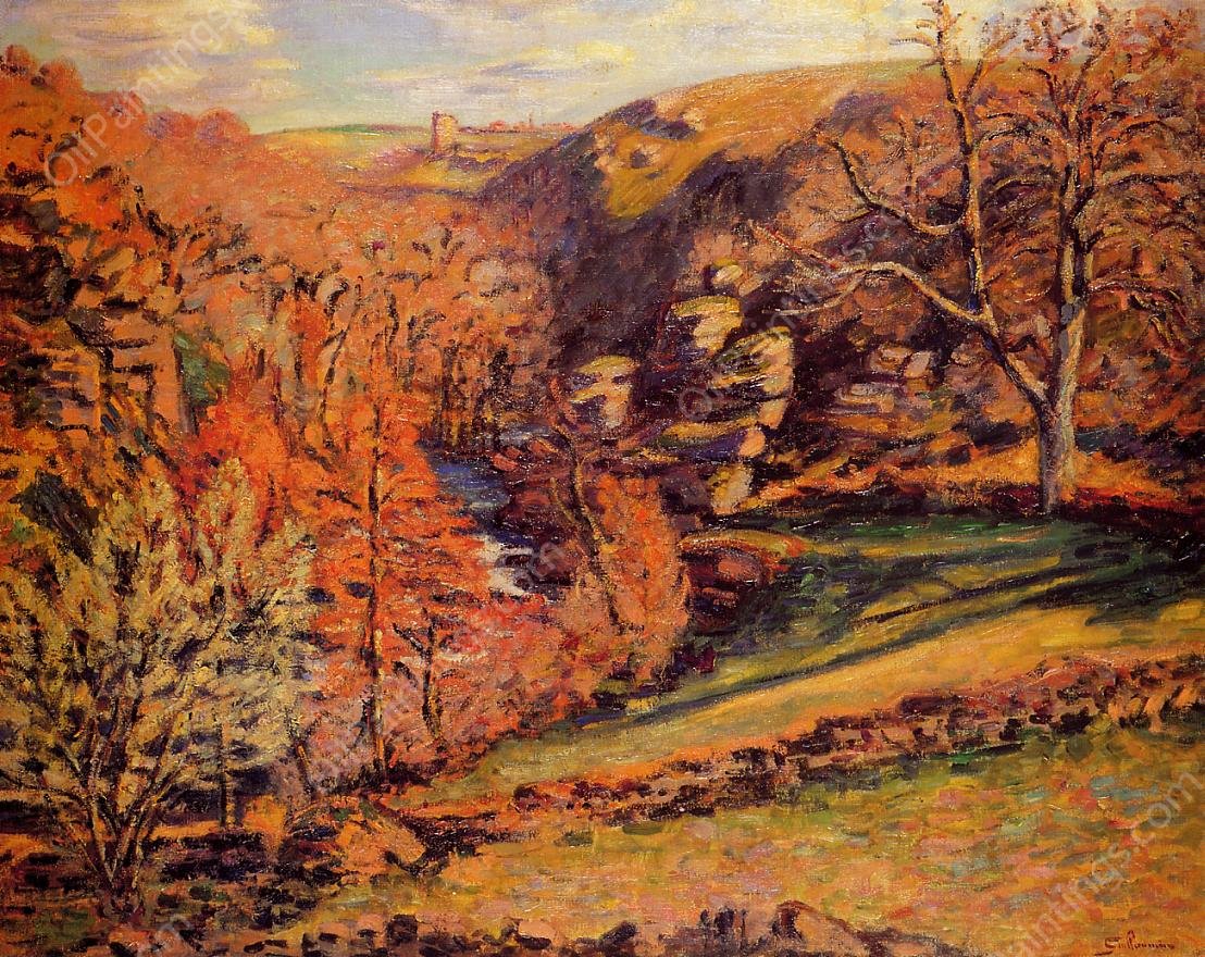 La Ravin de la Folie, Crozant by Armand Guillaumin - Hand-Painted Oil Painting Reproduction