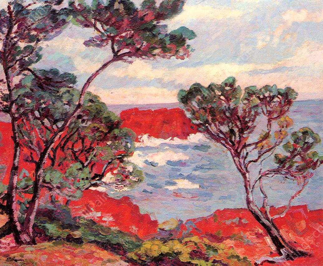 Red Rocks by Armand Guillaumin - Hand-Painted Oil Painting Reproduction