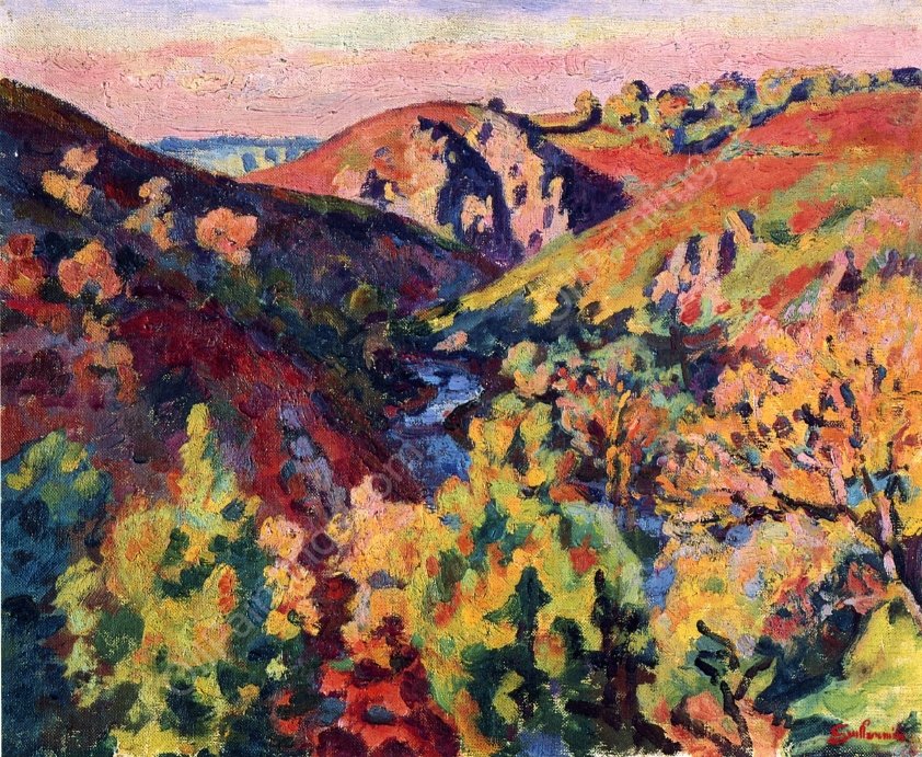 The Valley of the Creuse by Armand Guillaumin - Hand-Painted Oil Painting Reproduction