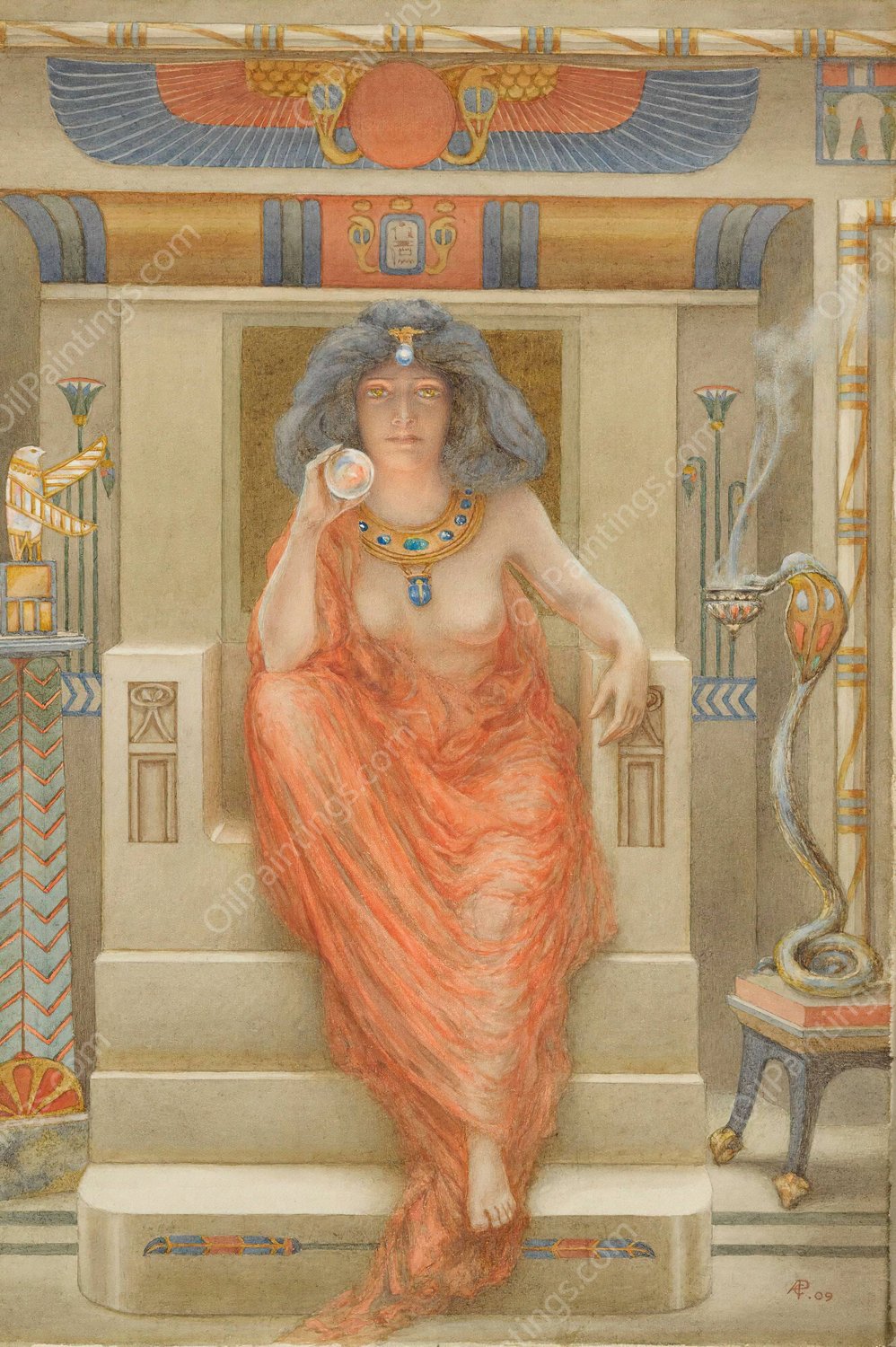 The Goddess Isis   by Armand Point - Hand-Painted Oil Painting Reproduction