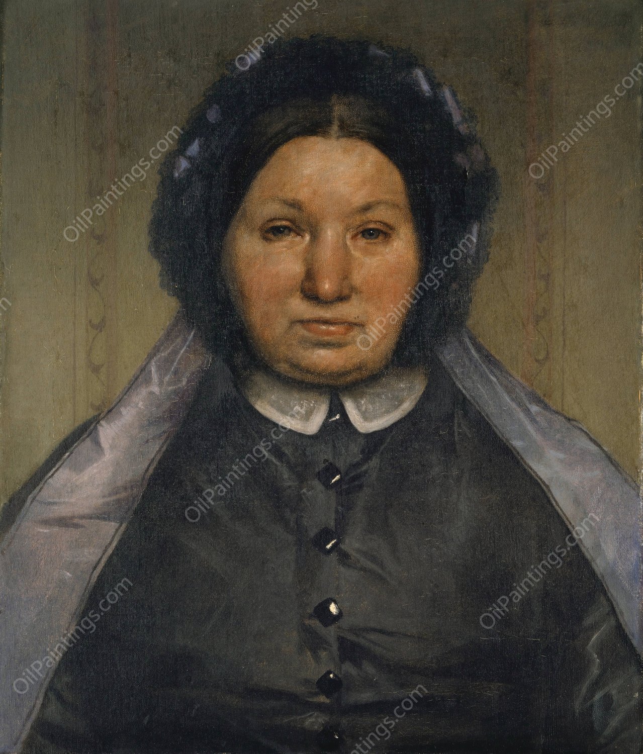 Portrait of Sibylla Muller-Kleyling  by Arnold Bocklin - Hand-Painted Oil Painting Reproduction