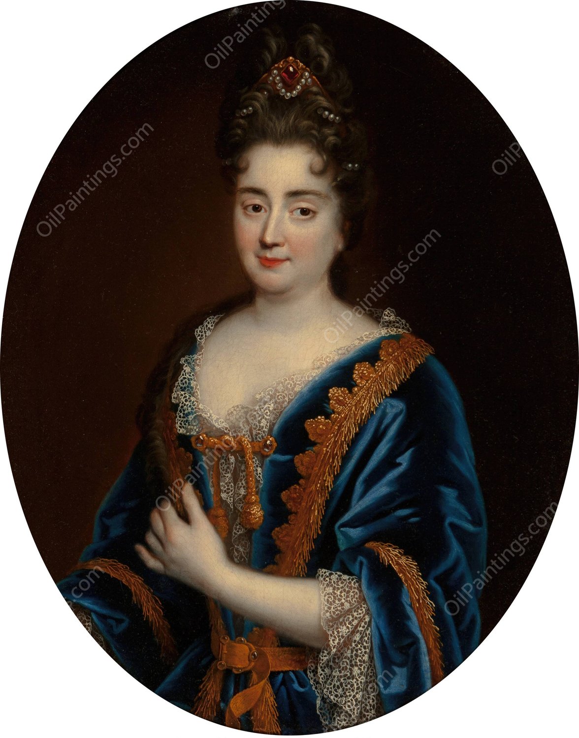 A portrait of a lady by Arnold Boonen - Hand-Painted Oil Painting Reproduction