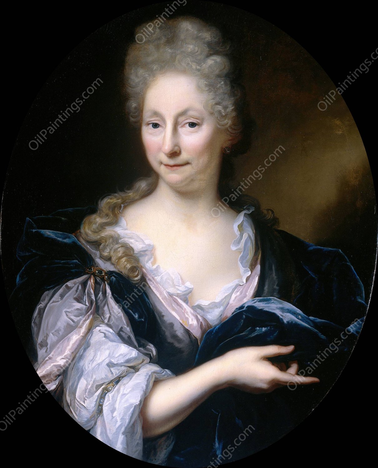 Portrait of Margaretha van de Eeckhout, Wife of Pieter van de Poel  by Arnold Boonen - Hand-Painted Oil Painting Reproduction