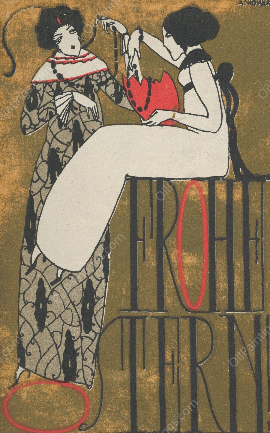 Happy Easter!  by Arnold Nechansky - Hand-Painted Oil Painting Reproduction