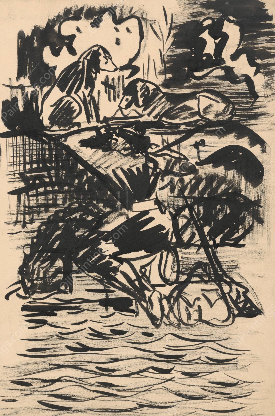 Rest  by Arnold Peter Weisz-Kubincan - Hand-Painted Oil Painting Reproduction