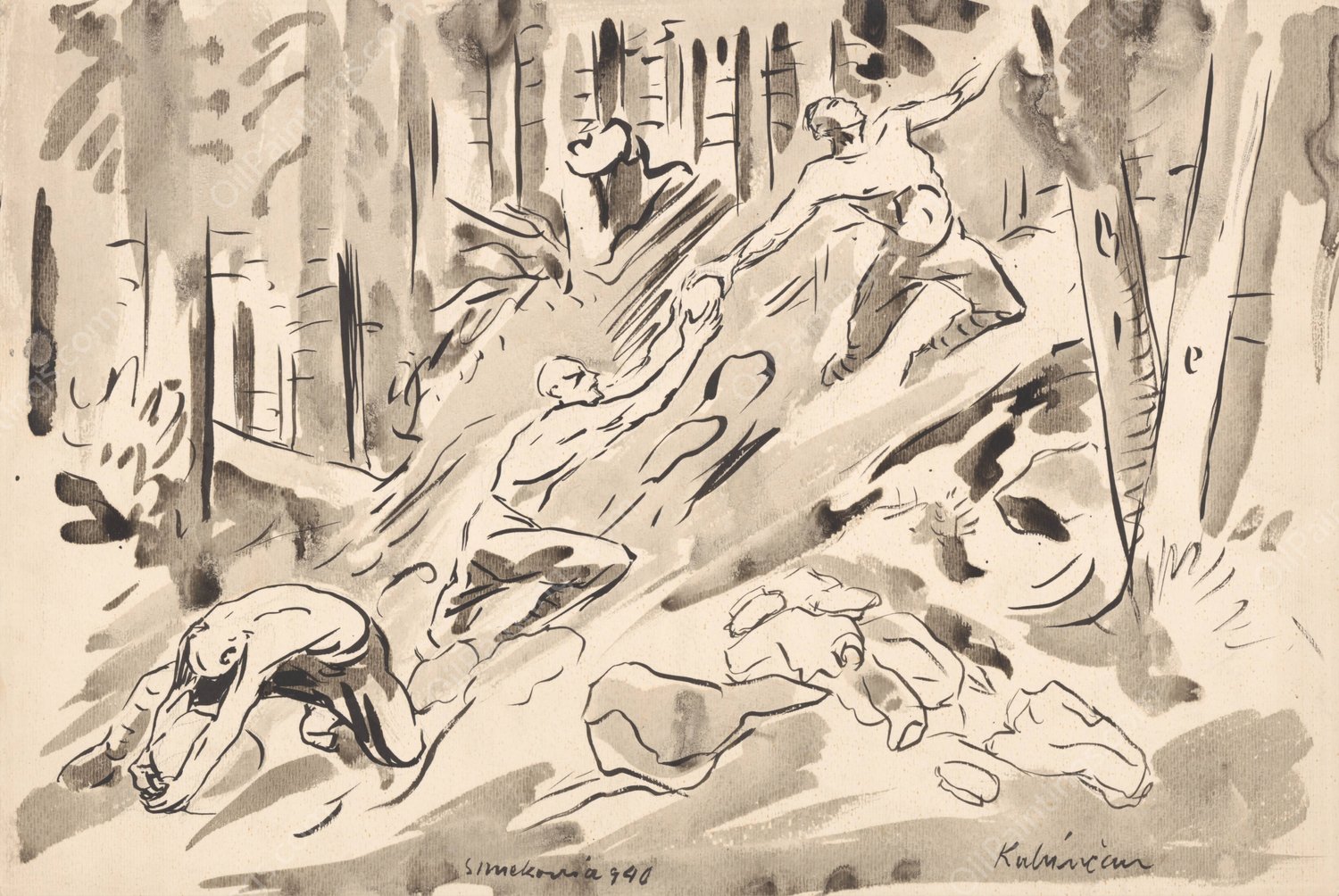 Smrekovica  by Arnold Peter Weisz-Kubincan - Hand-Painted Oil Painting Reproduction