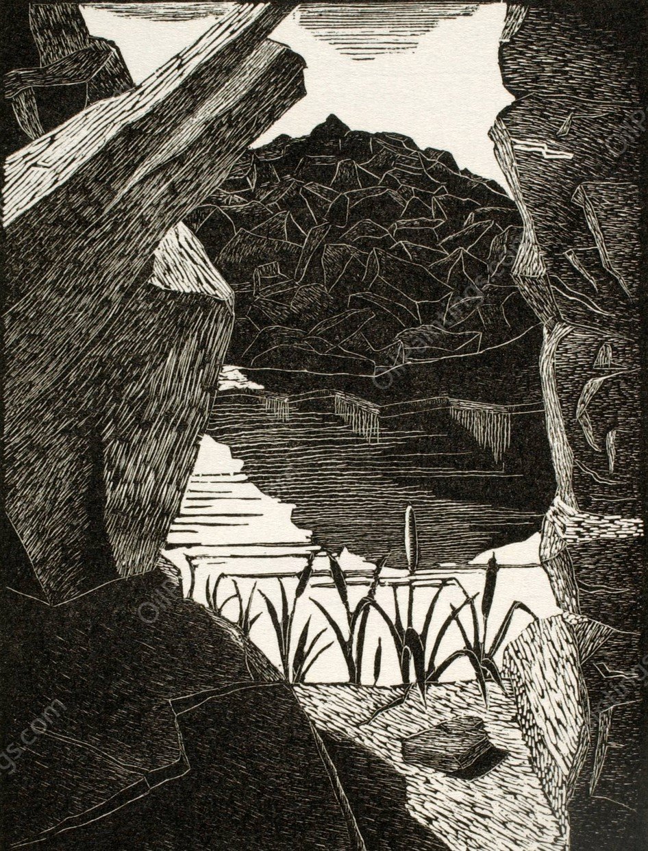 Quarry Pool  by Arnold Wiltz - Hand-Painted Oil Painting Reproduction