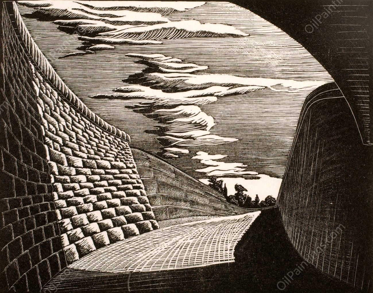 Spillway  by Arnold Wiltz - Hand-Painted Oil Painting Reproduction